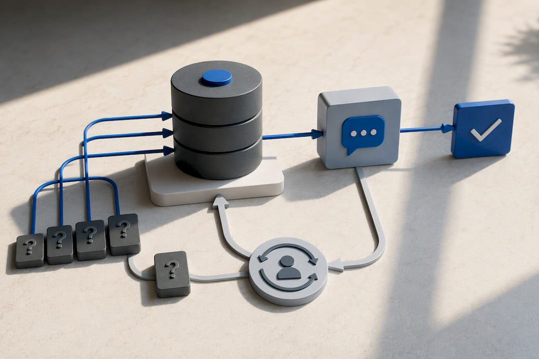 Knowledge base unanswered-query feedback loop