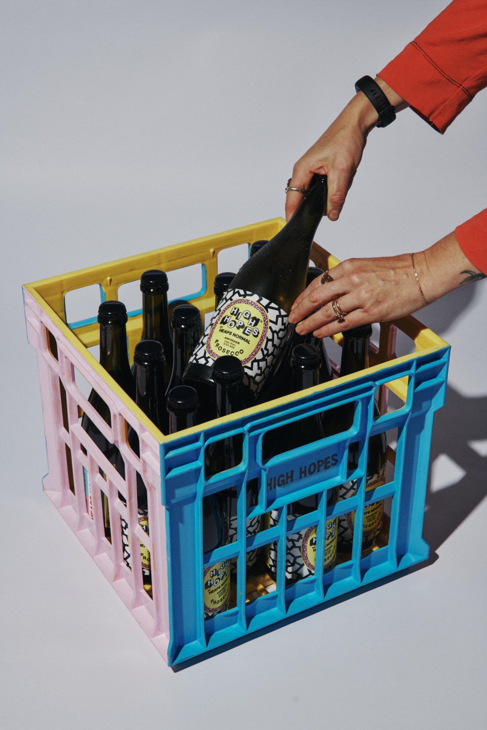 Heaps Normal channels Memphis, Devo and Barbara Kruger for its first non-alc wine