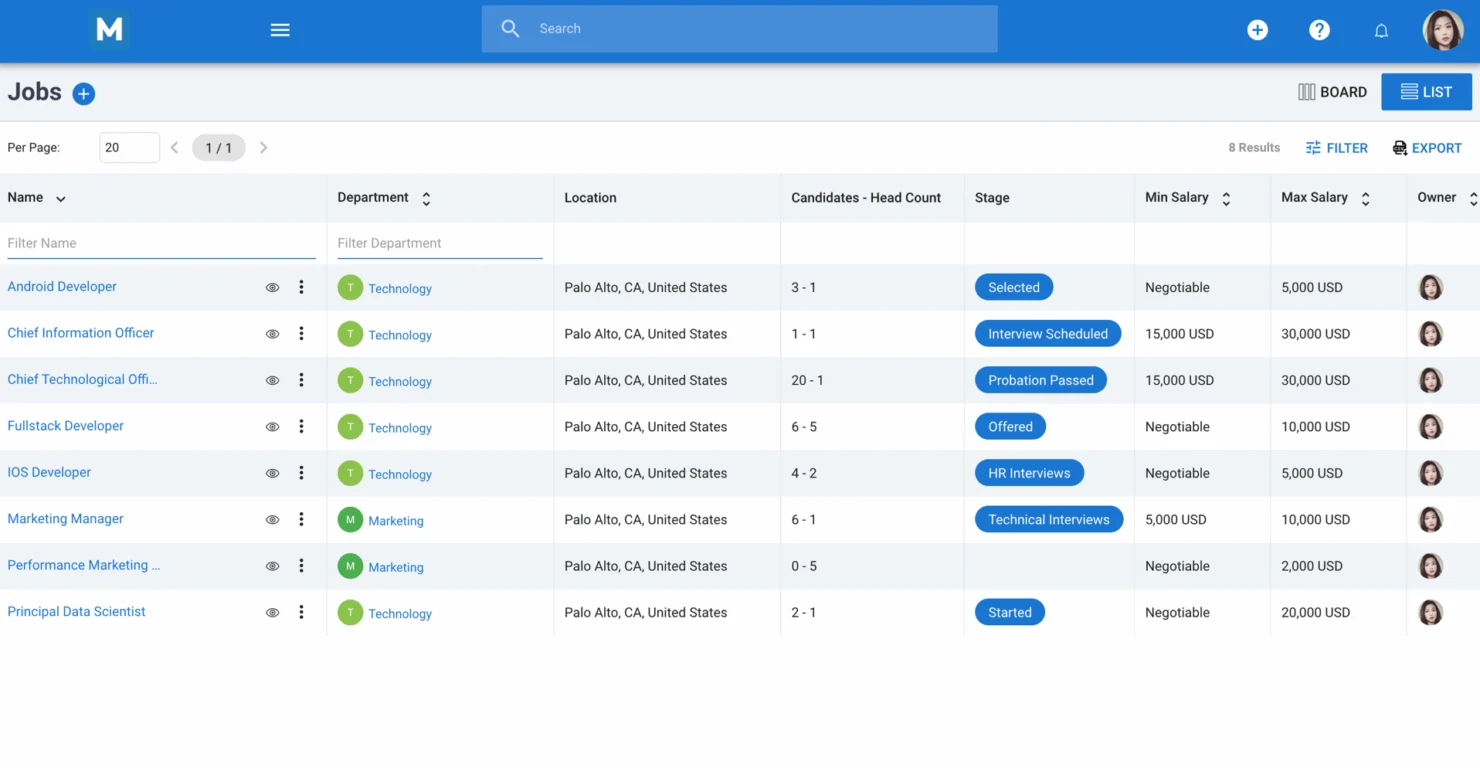 Manatal job overview