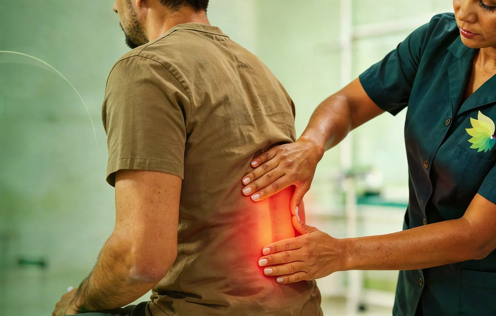 Homem com dor cronica sendo avaliado para o tratamento da dor 1