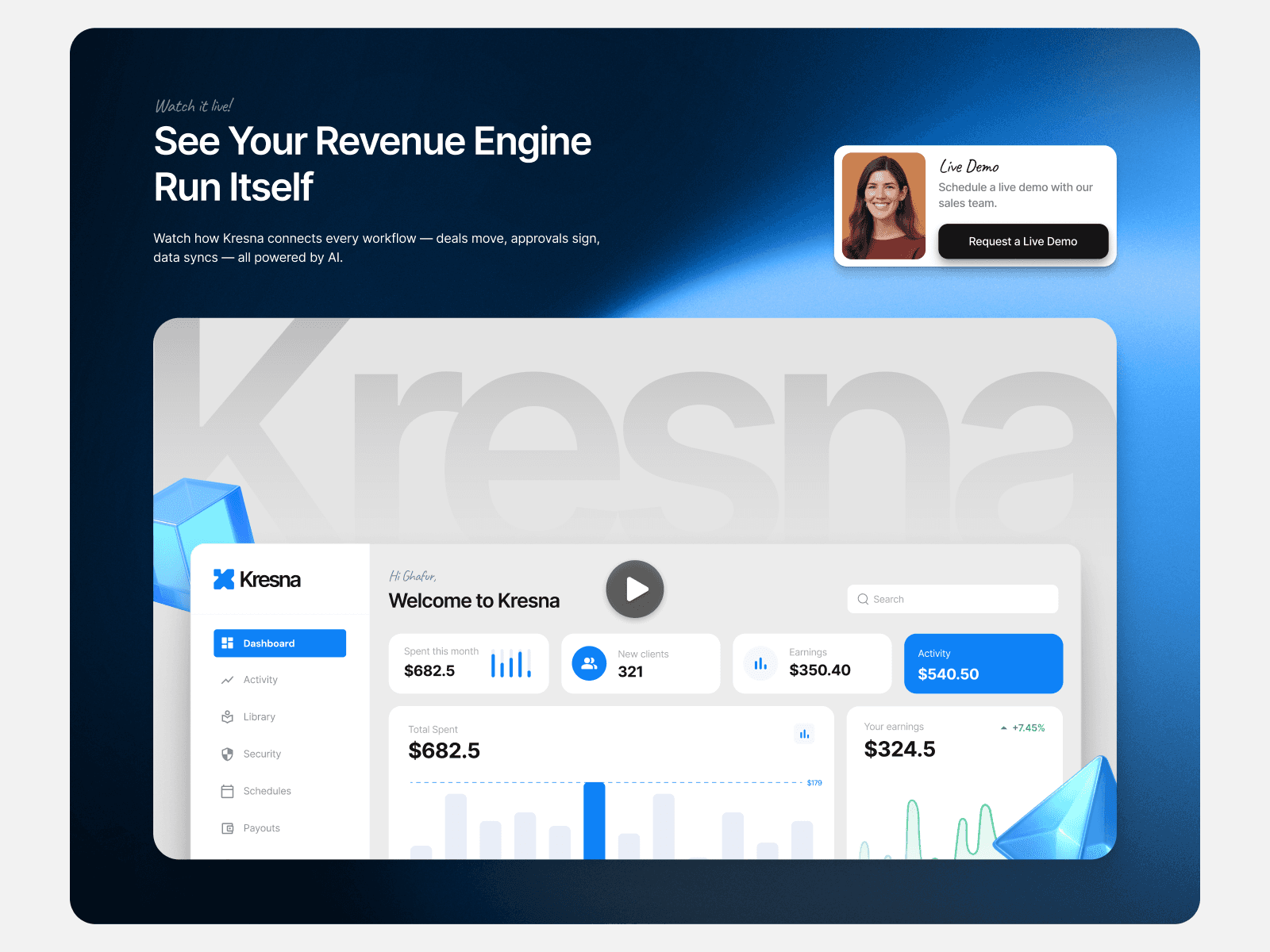 Kresna Framer template usecase section