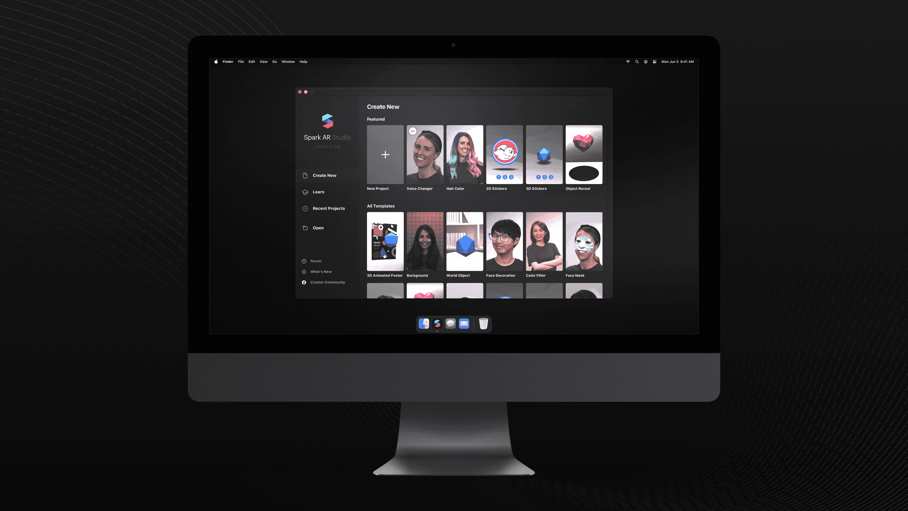 Spark Studio on a screen