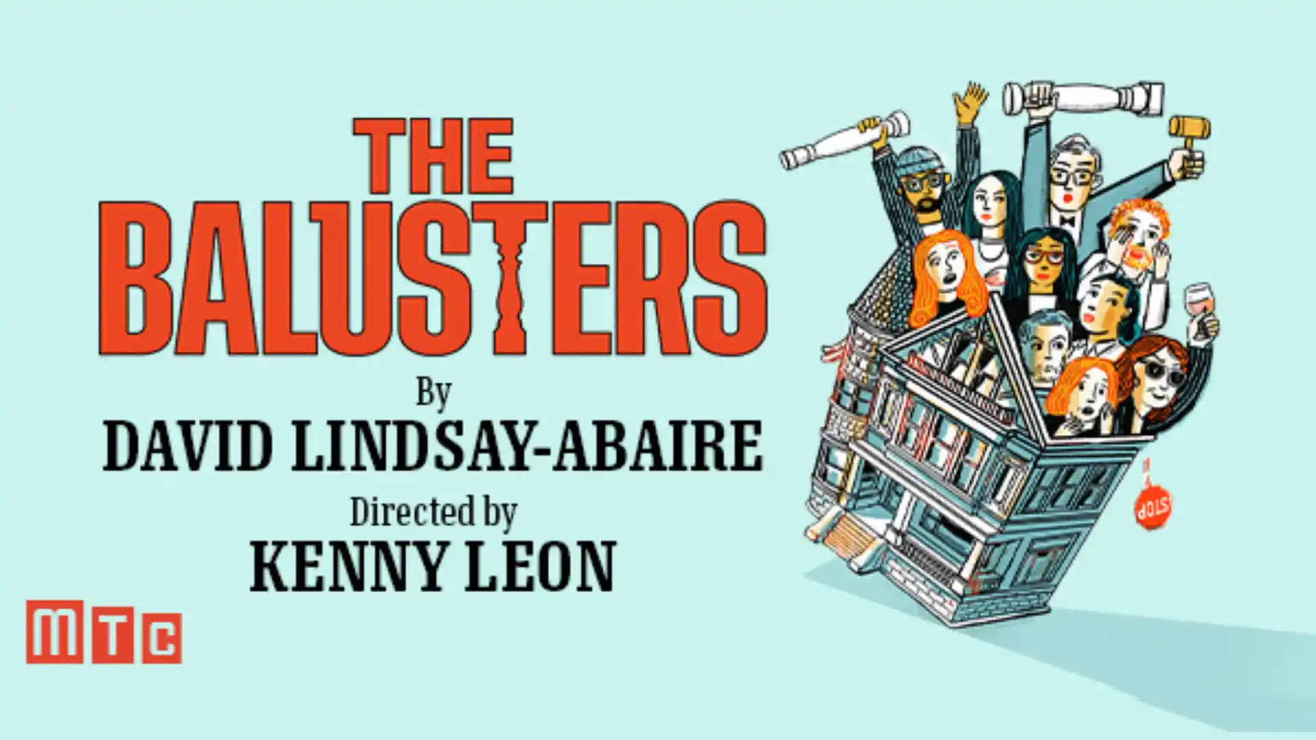 The Balusters Broadway banner — een nieuw toneelstuk in het Samuel J. Friedman Theatre, New York