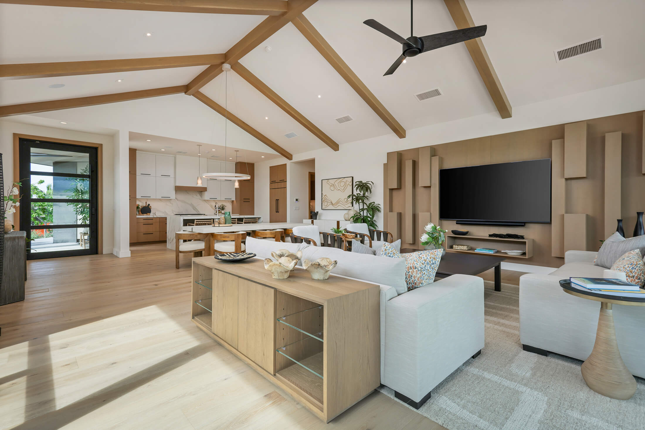 Interior of a freshly painted custom home on the Big Island