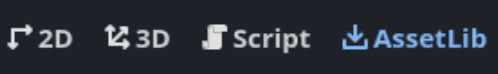 Godot editor showing the AssetLib tab used to find community plugins.