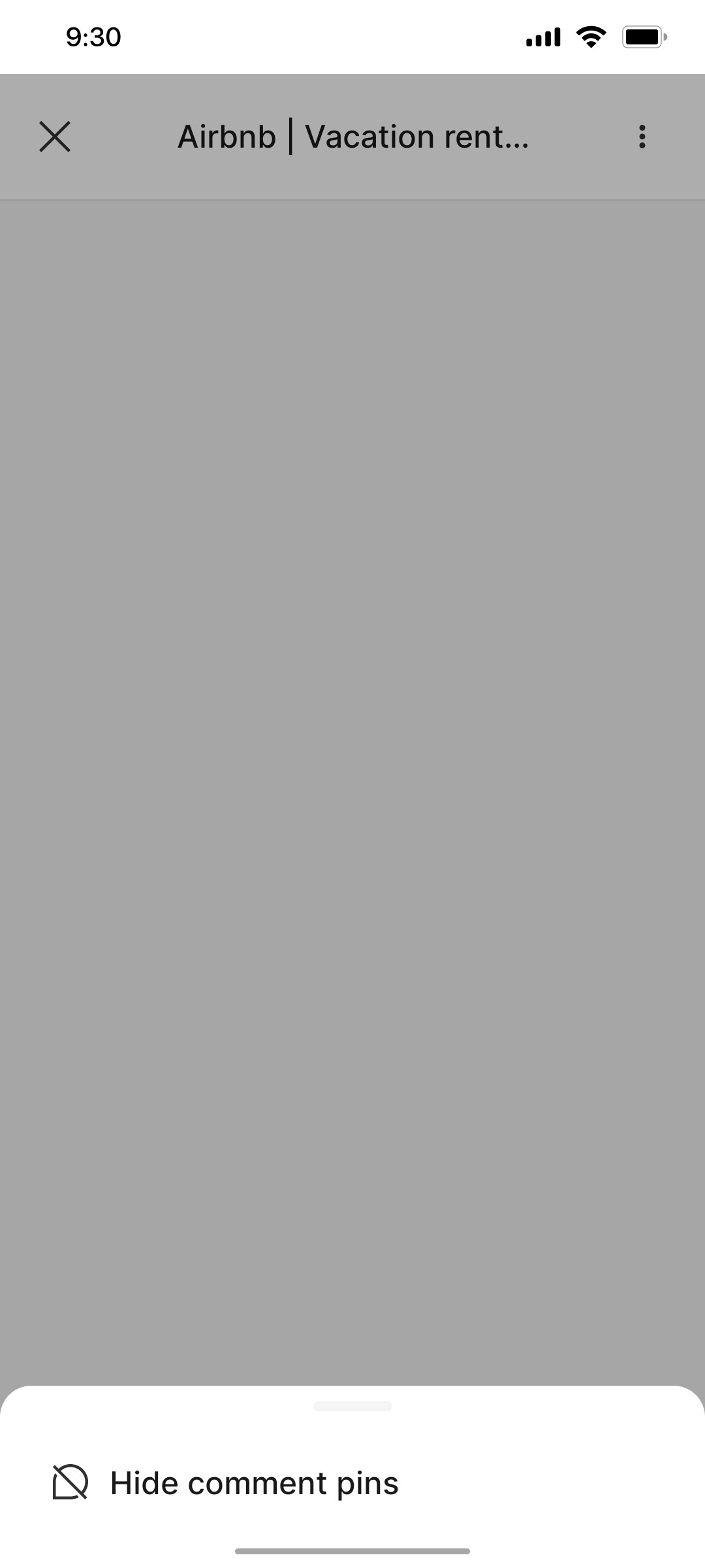 Figma Prototype Comments screen