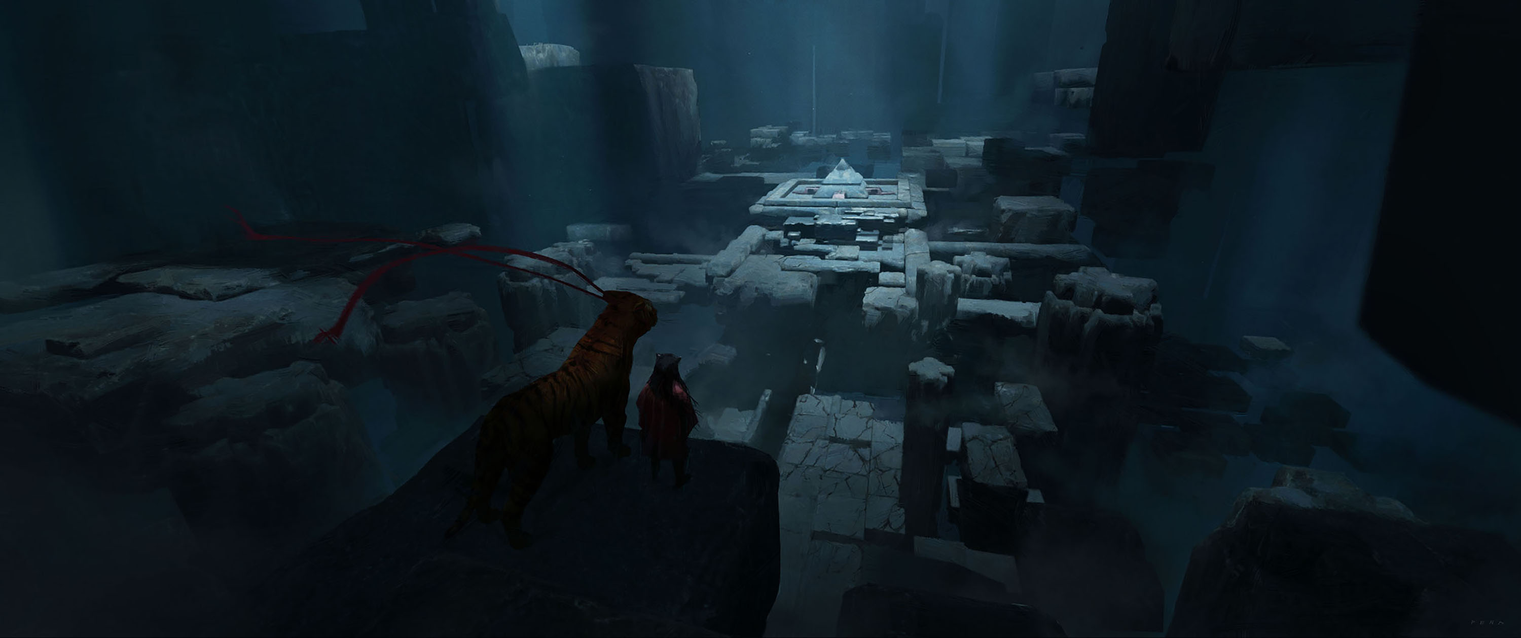 Tigris & Michis concept art – atmospheric environment with spiritual depth