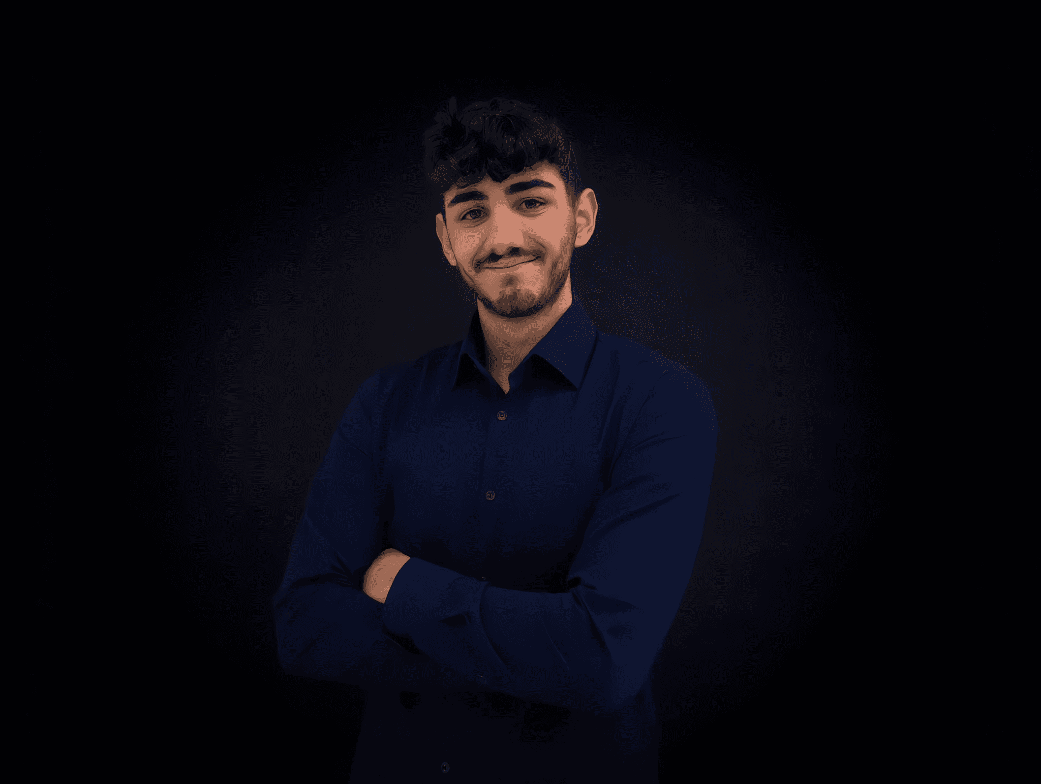 Man in blue shirt - webdesign