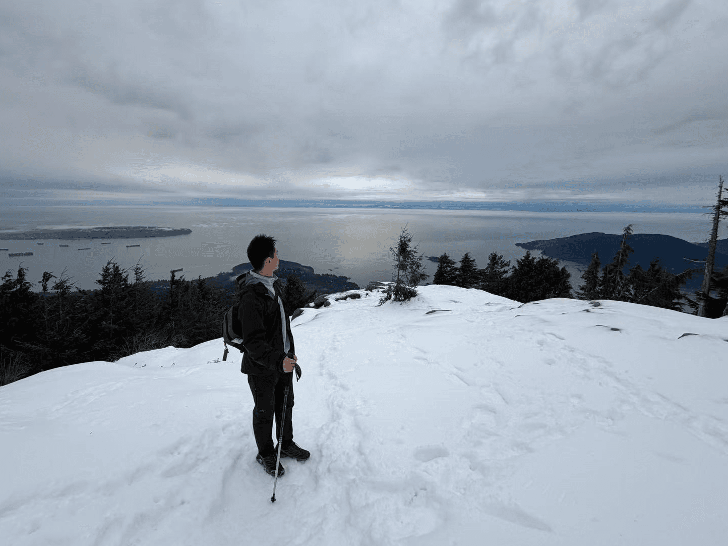 man hiking