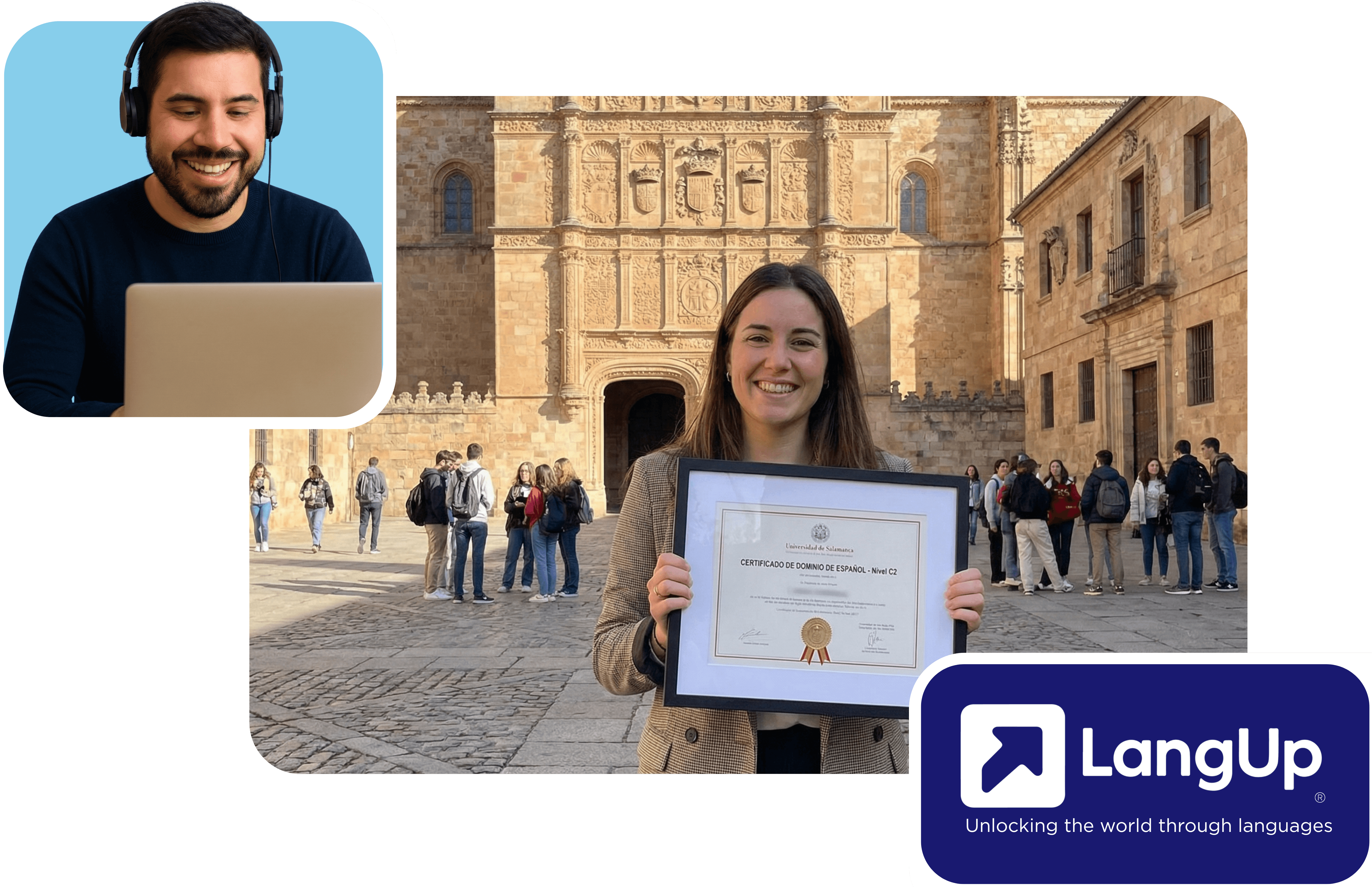 a man wearing glasses is looking at a laptop