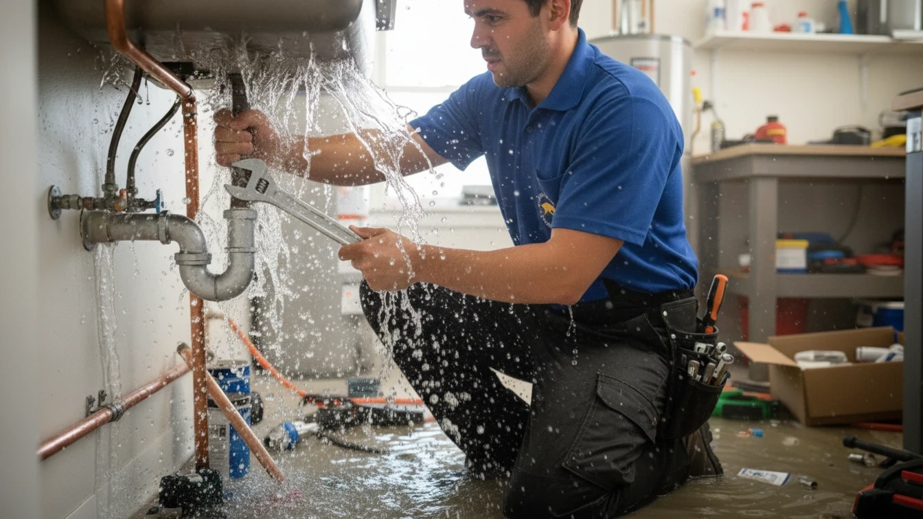 Licensed plumber in Fresno providing residential plumbing service.