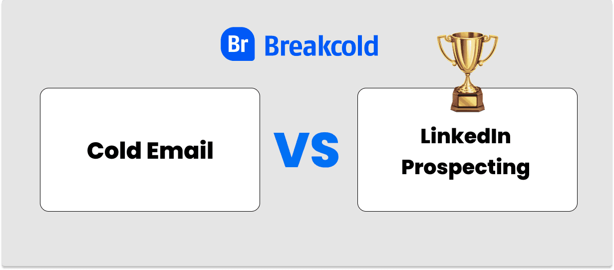 Cold Email Alternative versus LinkedIn Prospecting | Breakcold