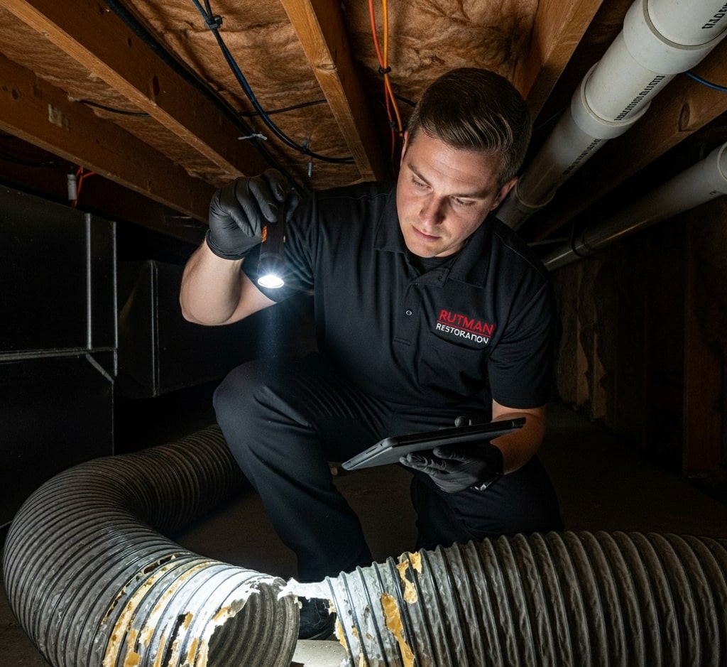 Duct repair following rodent damage — St. Paul