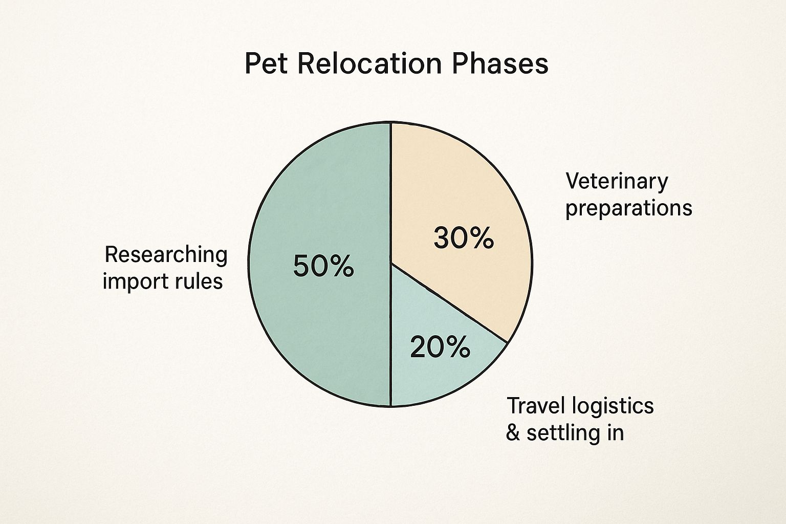 Infographic about moving overseas with pets