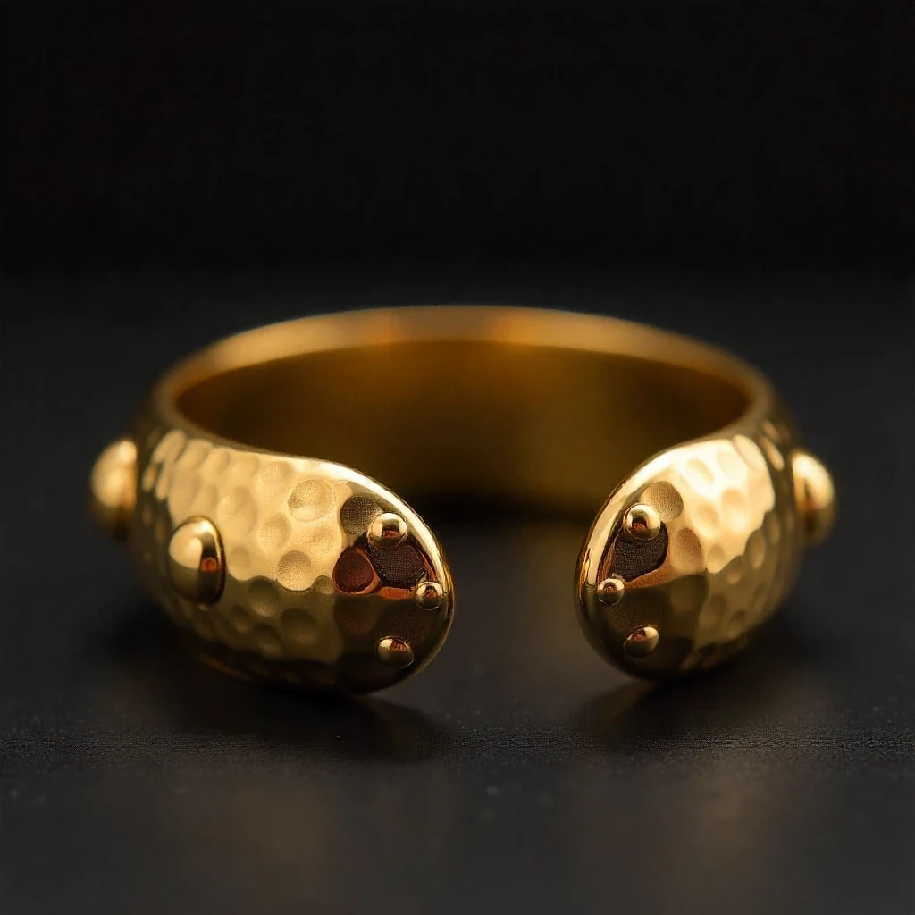 Textured gold bracelet