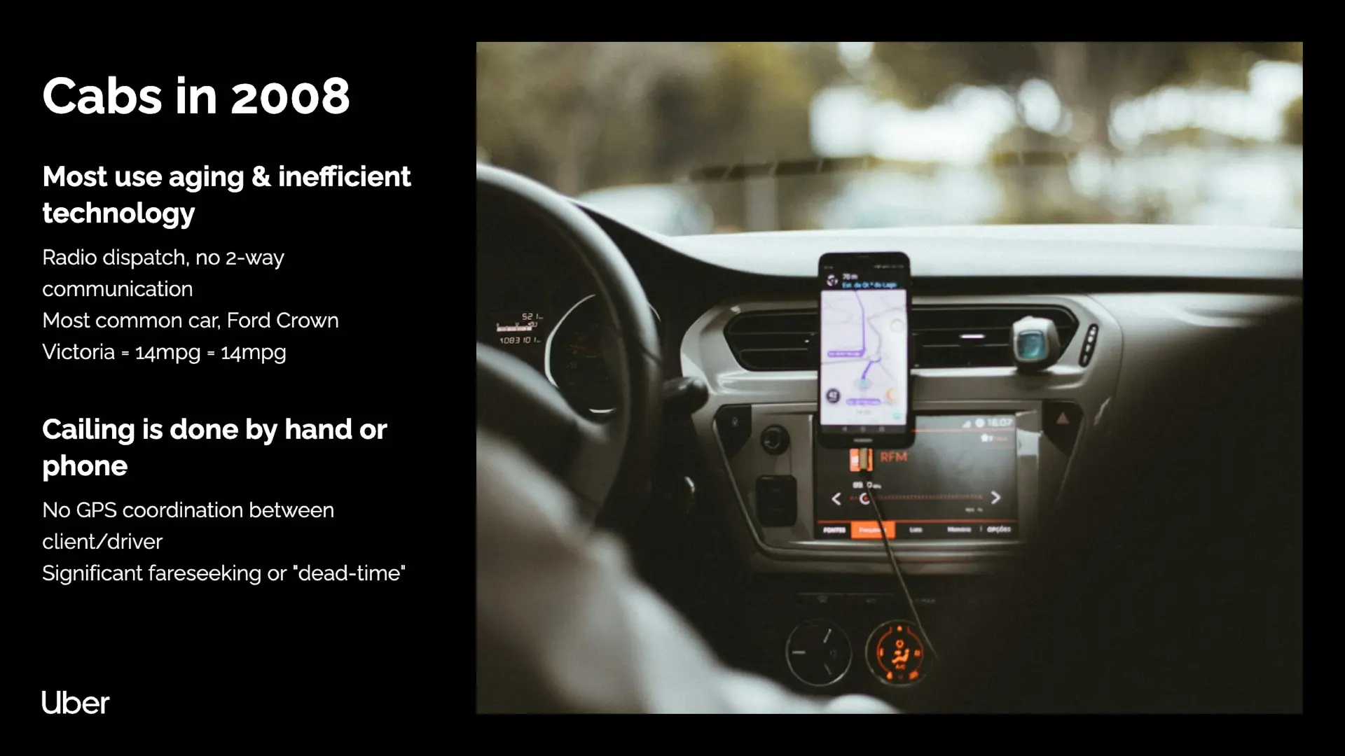 Uber pitch deck problem slide