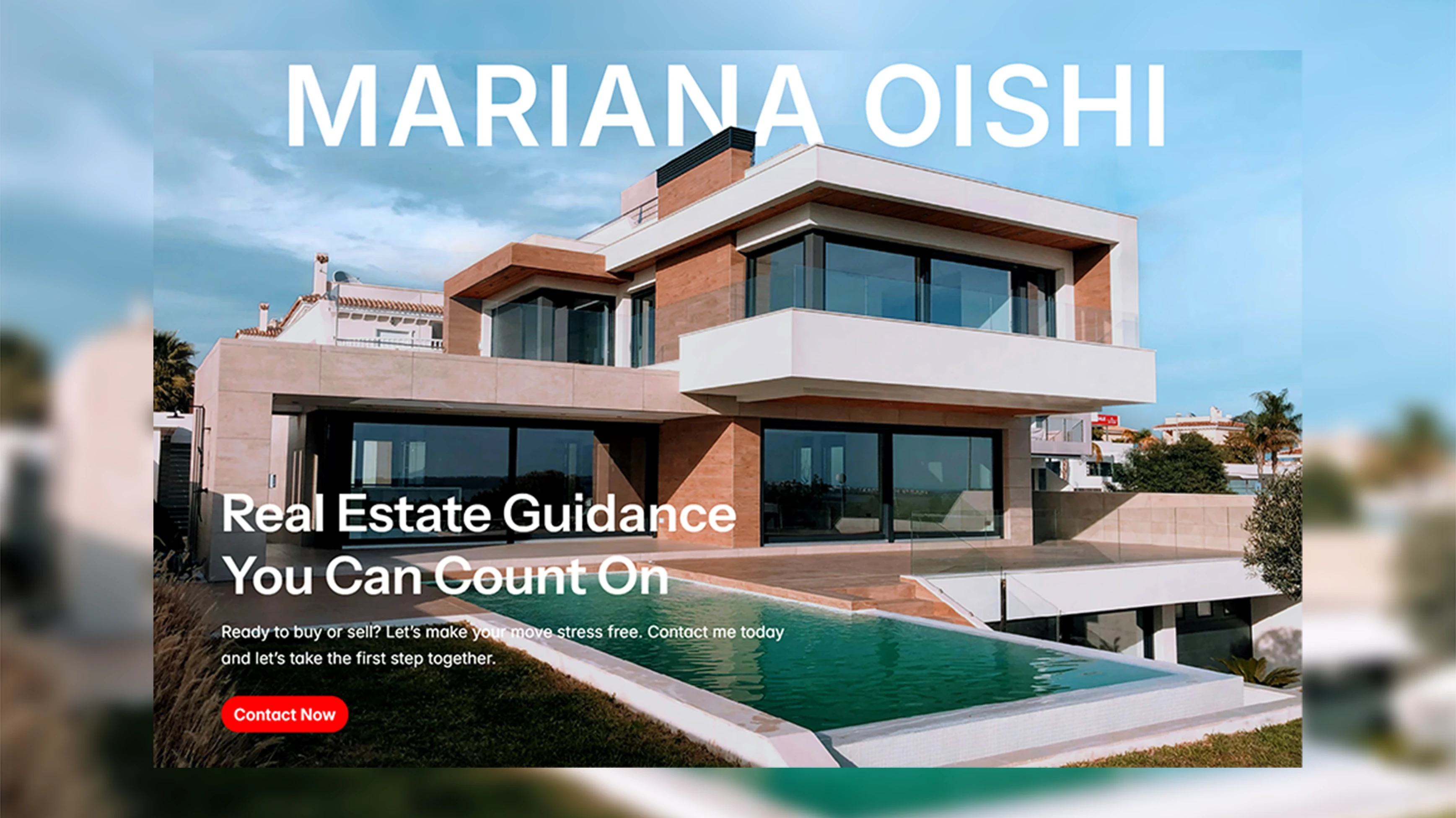 Real estate agent website hero