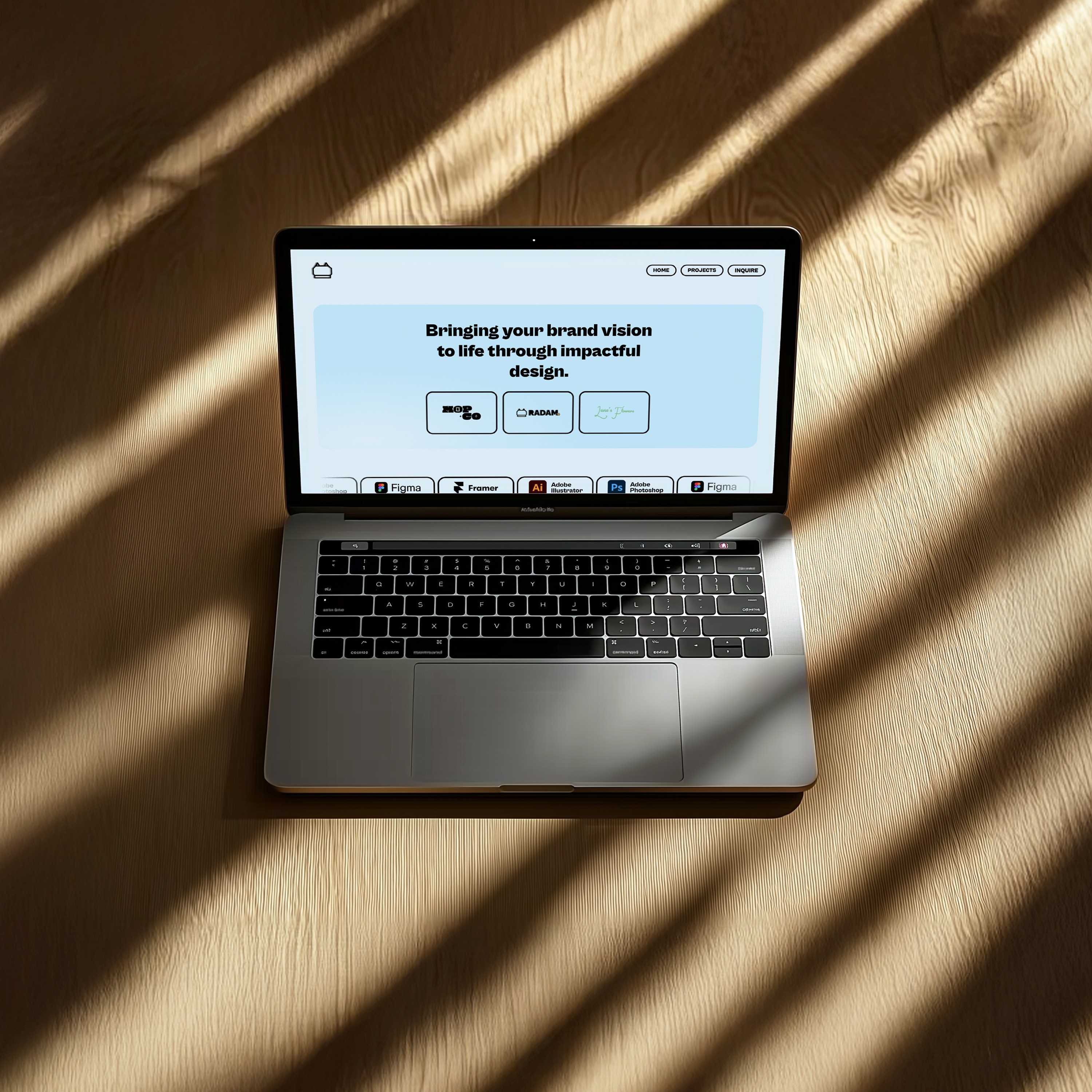 This website on Macbook Air