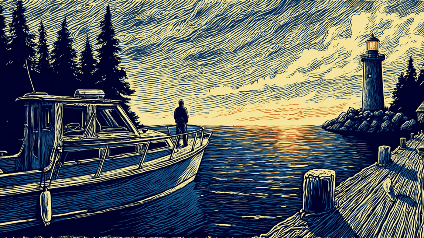 captain standing on the bow of a boat