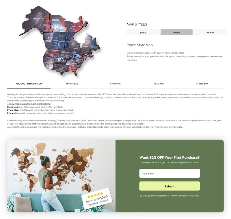 Enjoy-The-Wood-product-page-with-subscription-form
