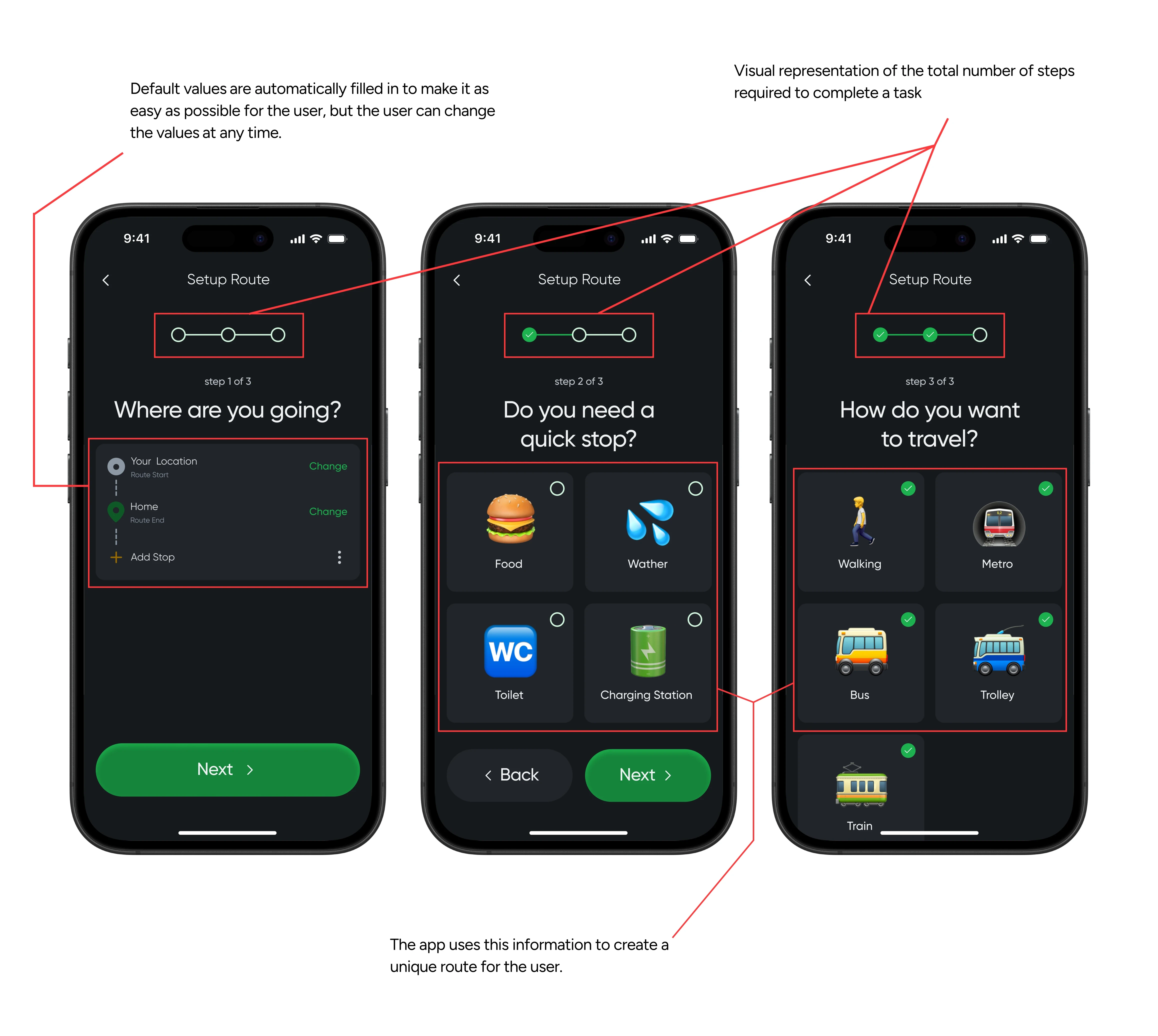 Adding information for creating custom route in smart route feature