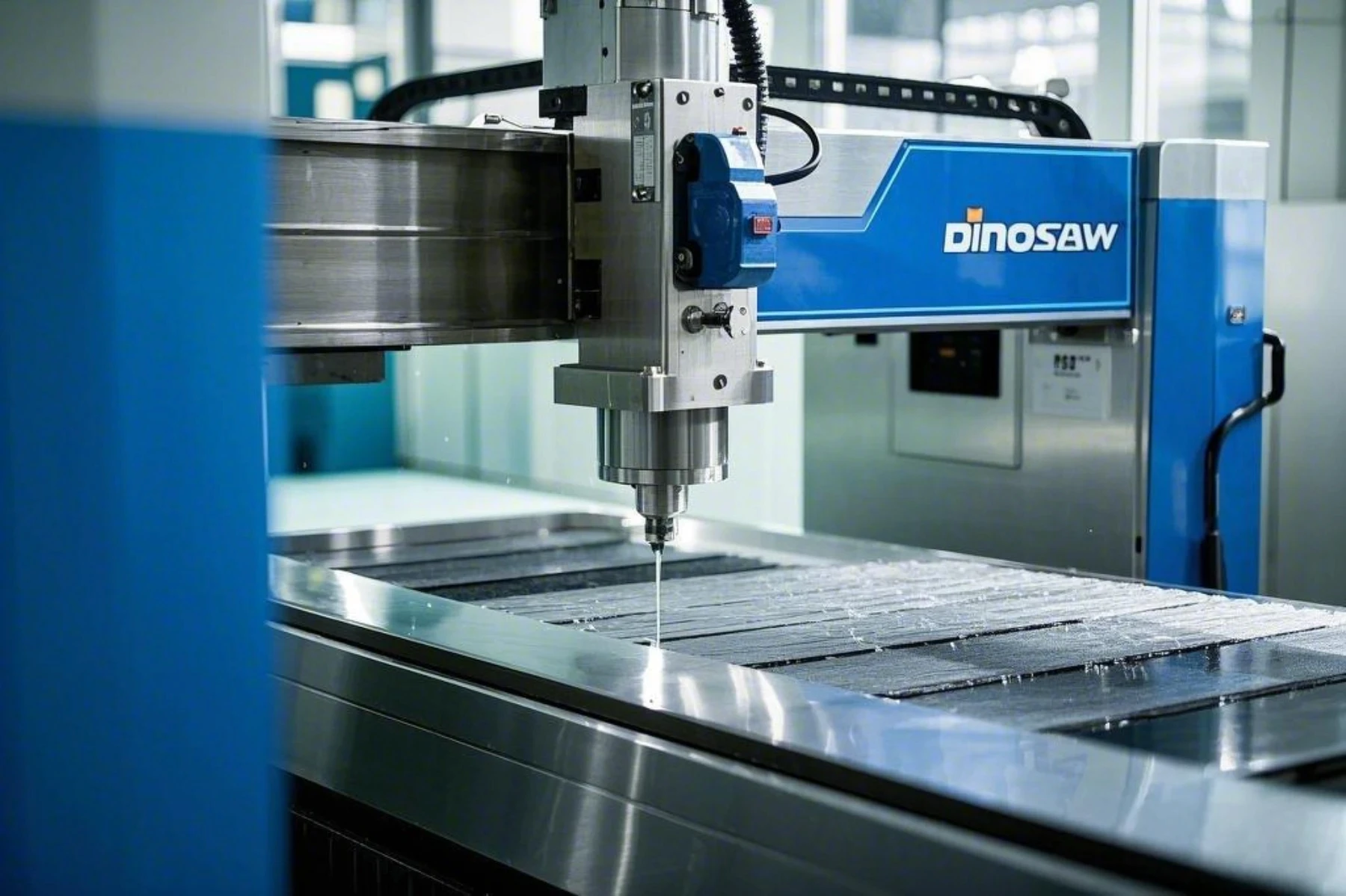 DINOSAW water jet is cutting ruber