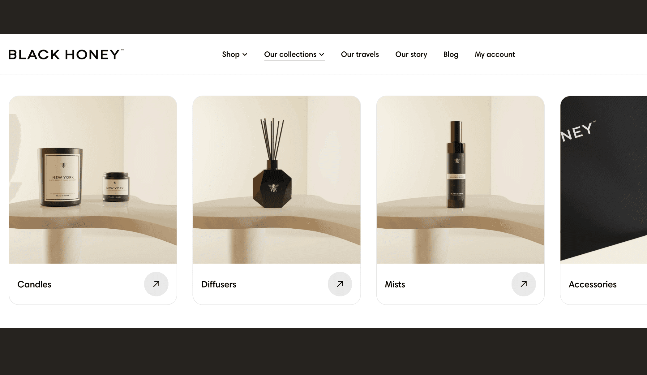 Maison Black Honey Digital Website Assets