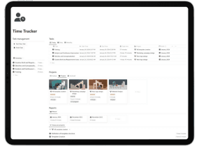 This is a Cover to Time Tracker a Notion Template