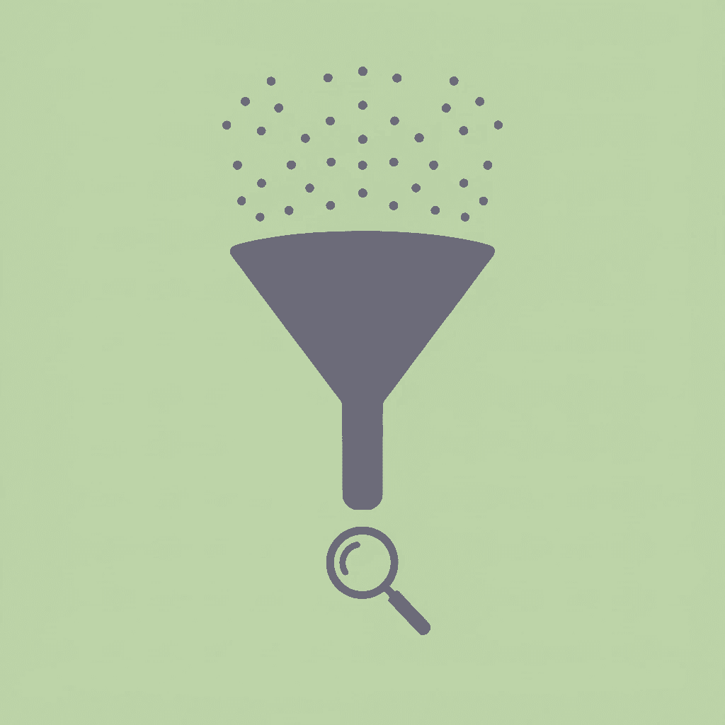 Funnel showing many visible scholarships filtering down to fewer hidden scholarships with higher acceptance rates