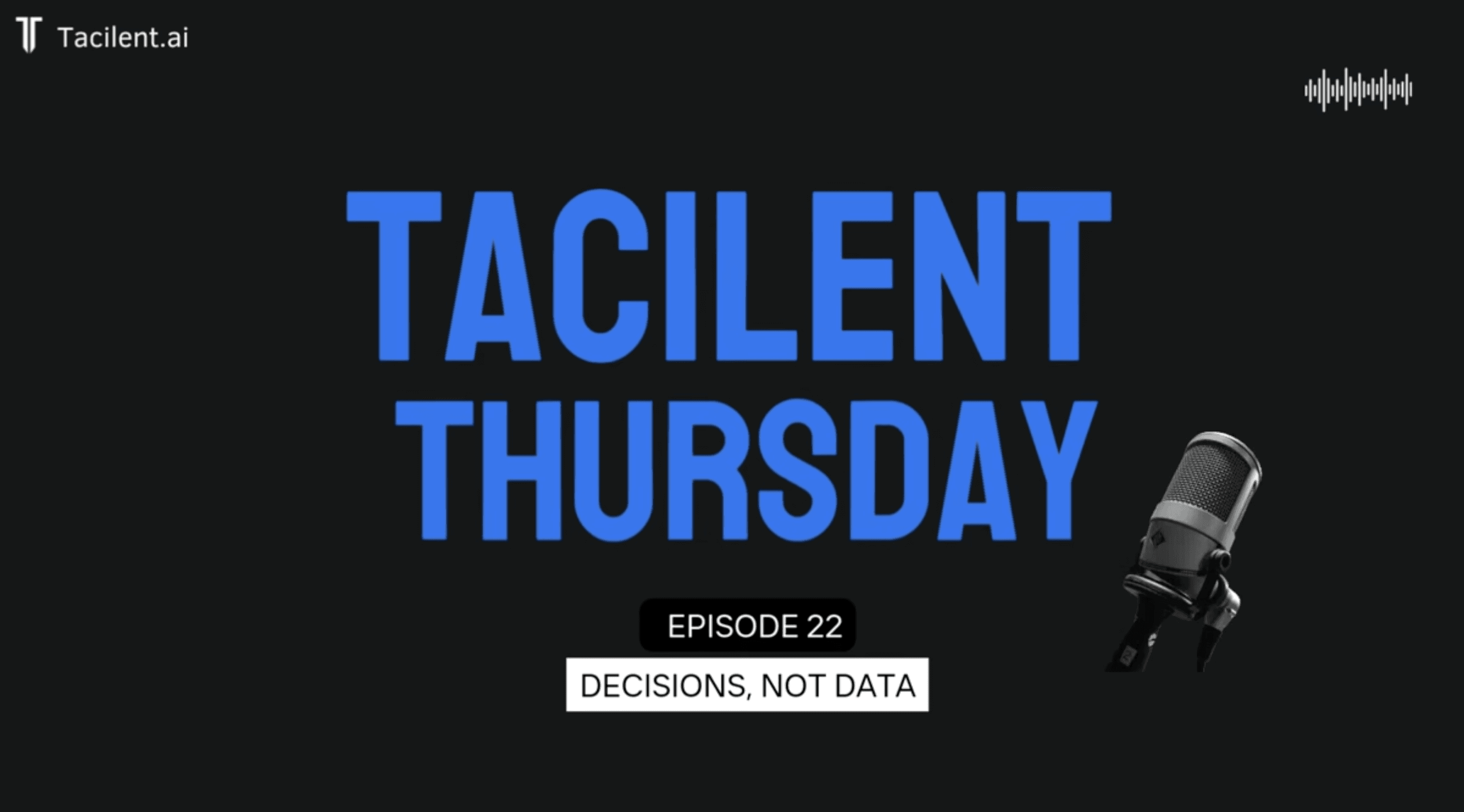 The image is a promotional graphic for Tacilent Thursday, Episode 18, featuring a microphone and the text "team spotlight"