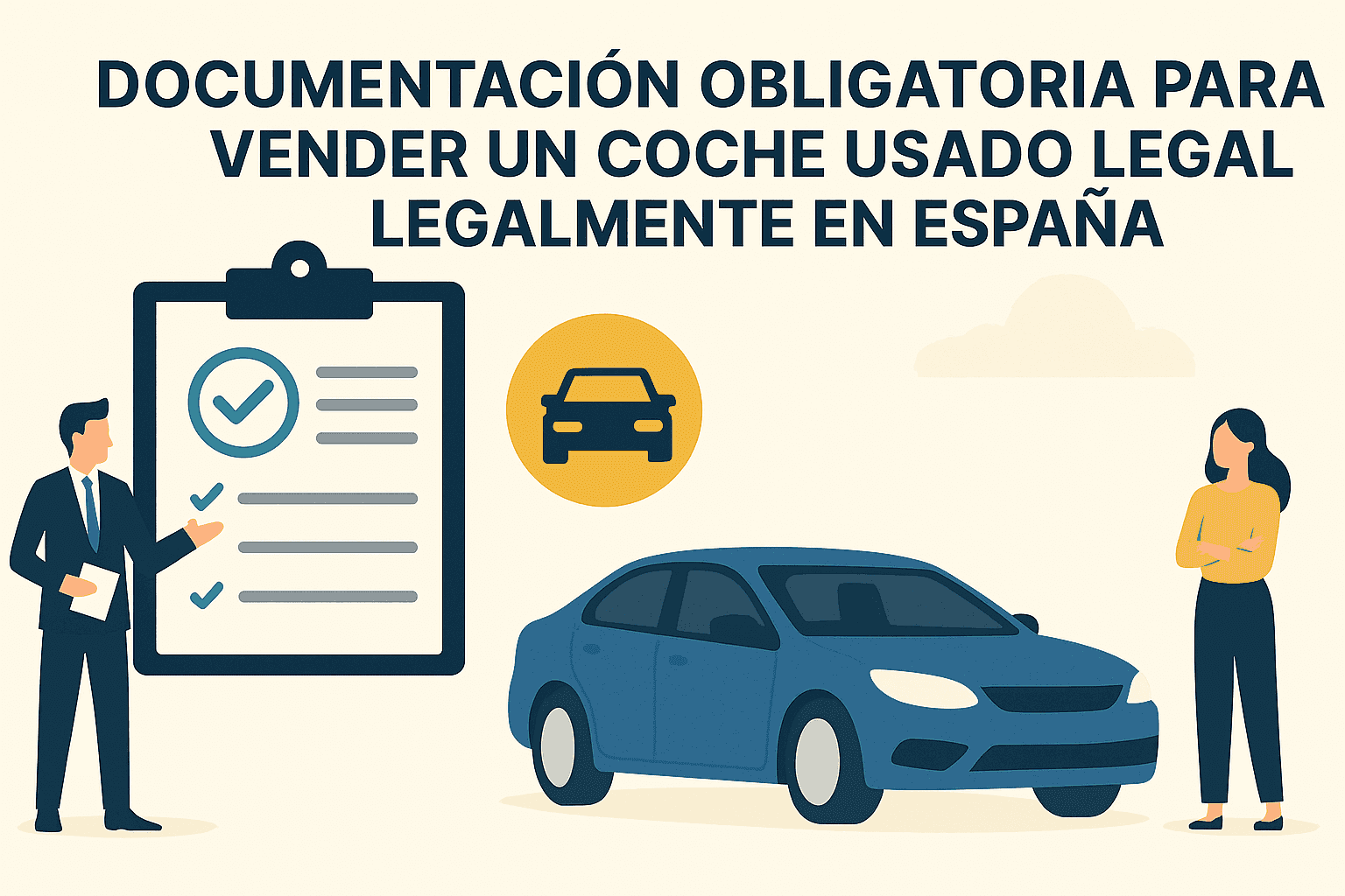 Documenti richiesti per vendere legalmente un'auto usata in Spagna.
