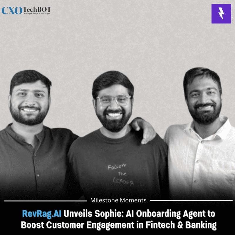 A grayscale image of RevRag’s founders standing together, celebrating the launch of their AI Sales Agent, Emma, featured in Canada Newswire.
