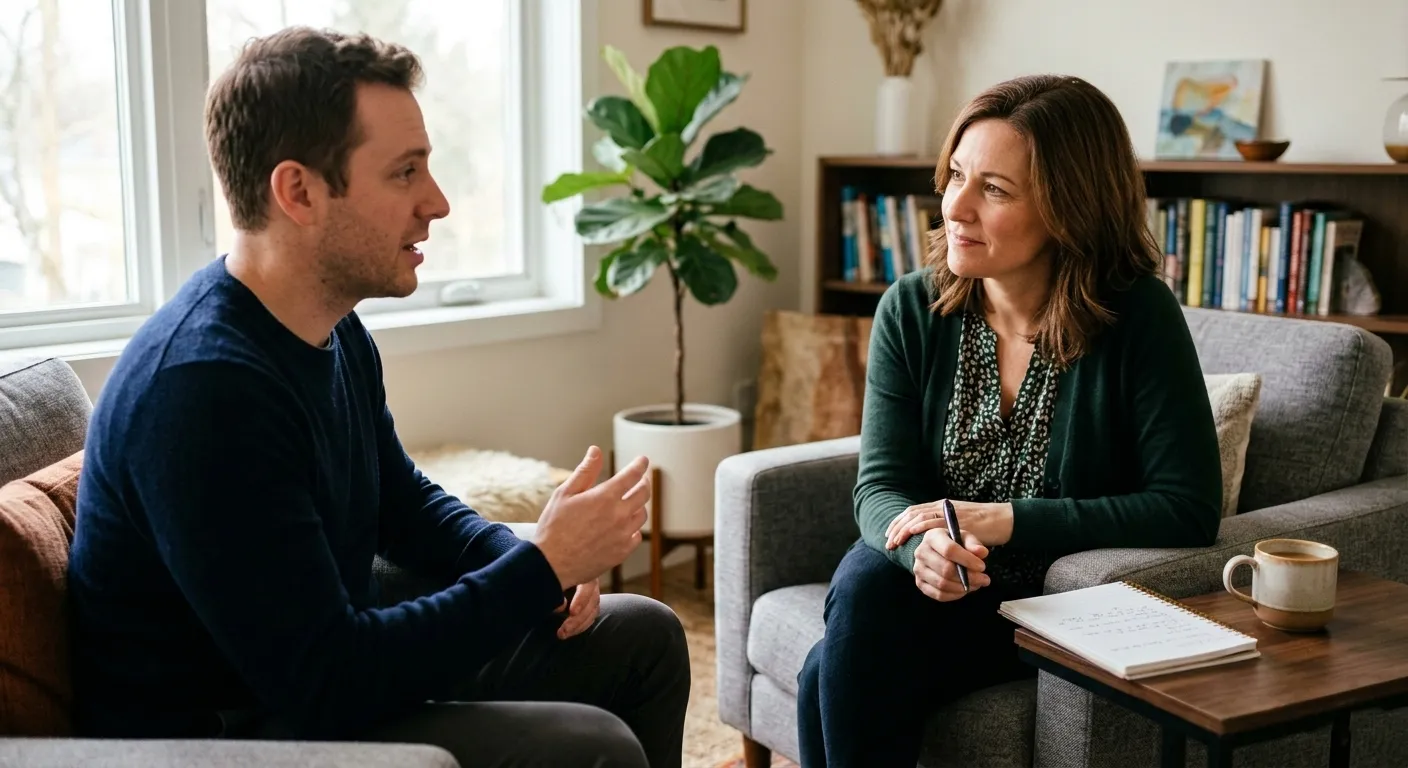 Therapist Listening During One on One Mental Health Counseling