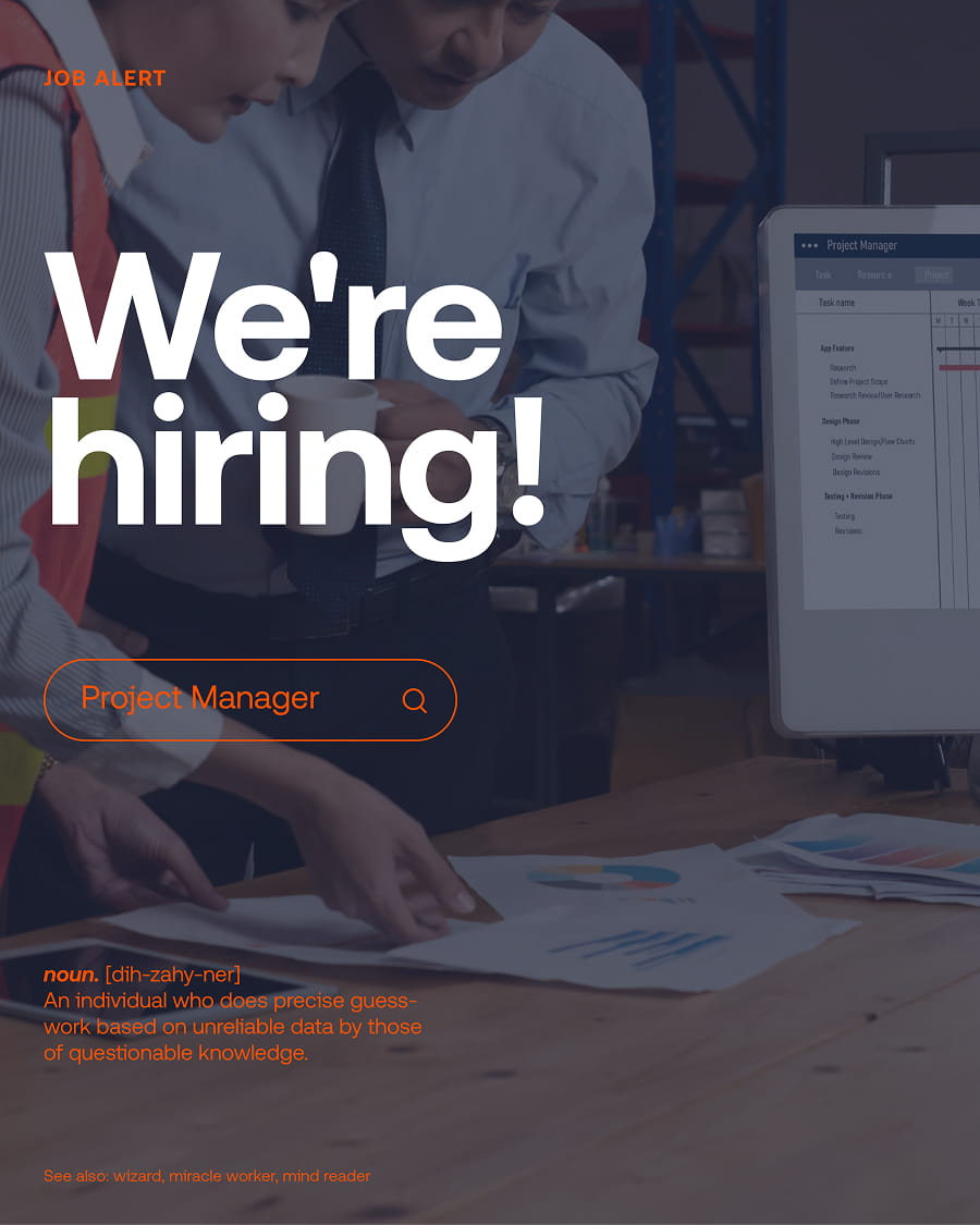 social media post saying 'we're hiring'