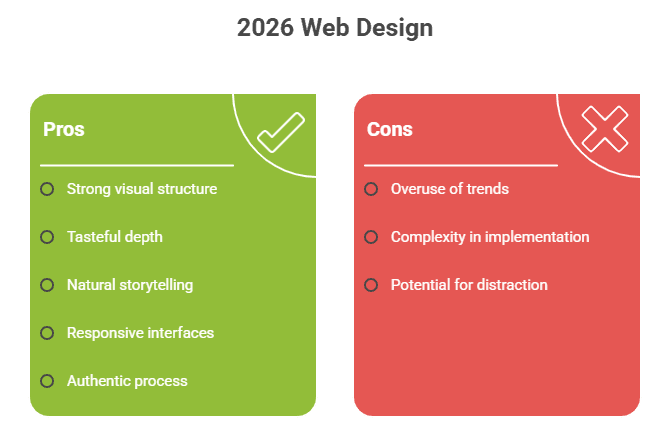 2026 web design portfolio Pros and Cons
