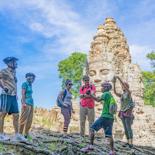 Explore the fascinating beauty of  the Angkor Thom complex.