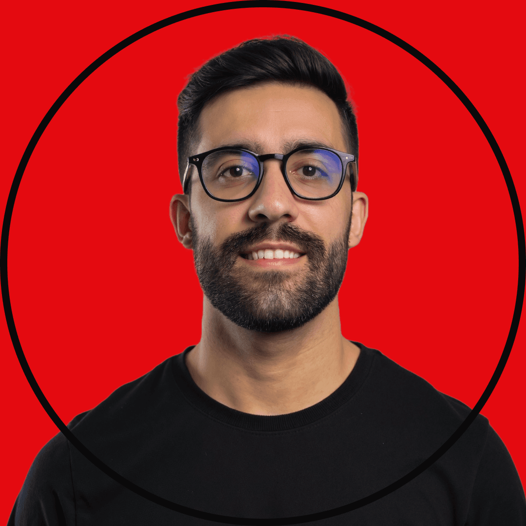 A portrait of a young man smiling