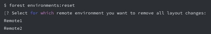 A command line available on the Forest Admin toolbelt to reset layout changes.