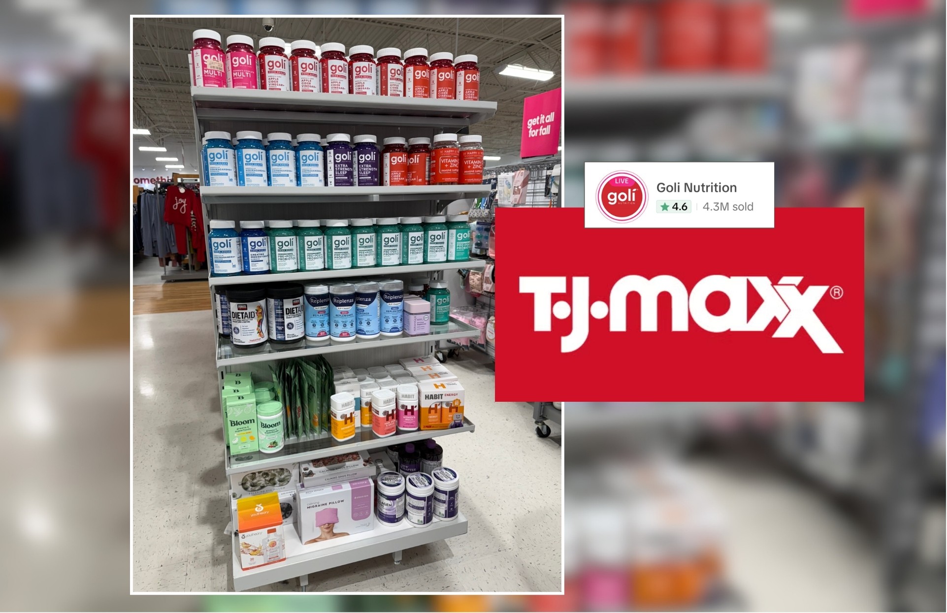 Tiktok viral Goli shows Tiktok to TJMaxx correlation.