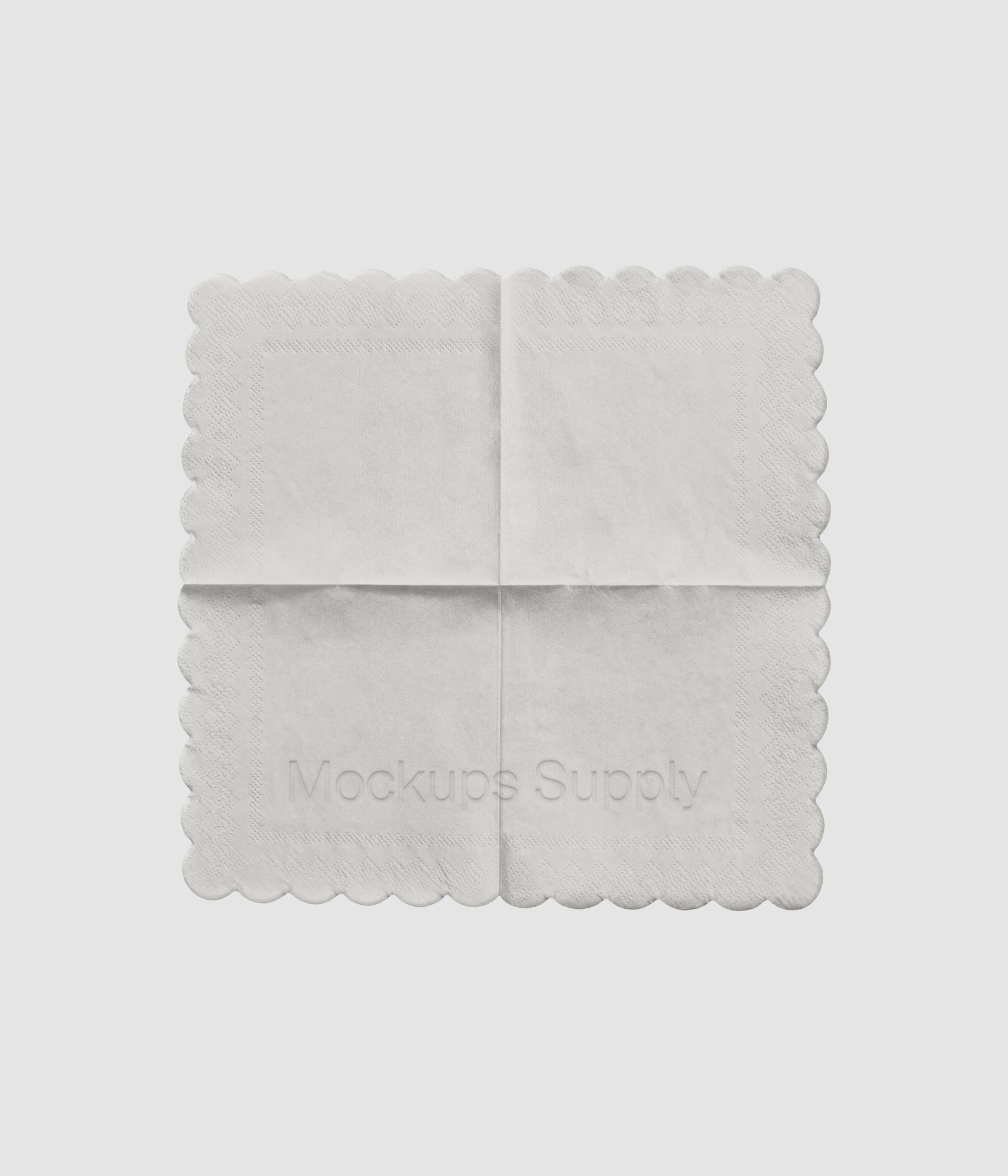Packaging tissue paper mockup with smart object and clean debossed logo placement