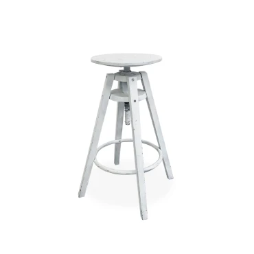 Tabouret de pose en bois blanc