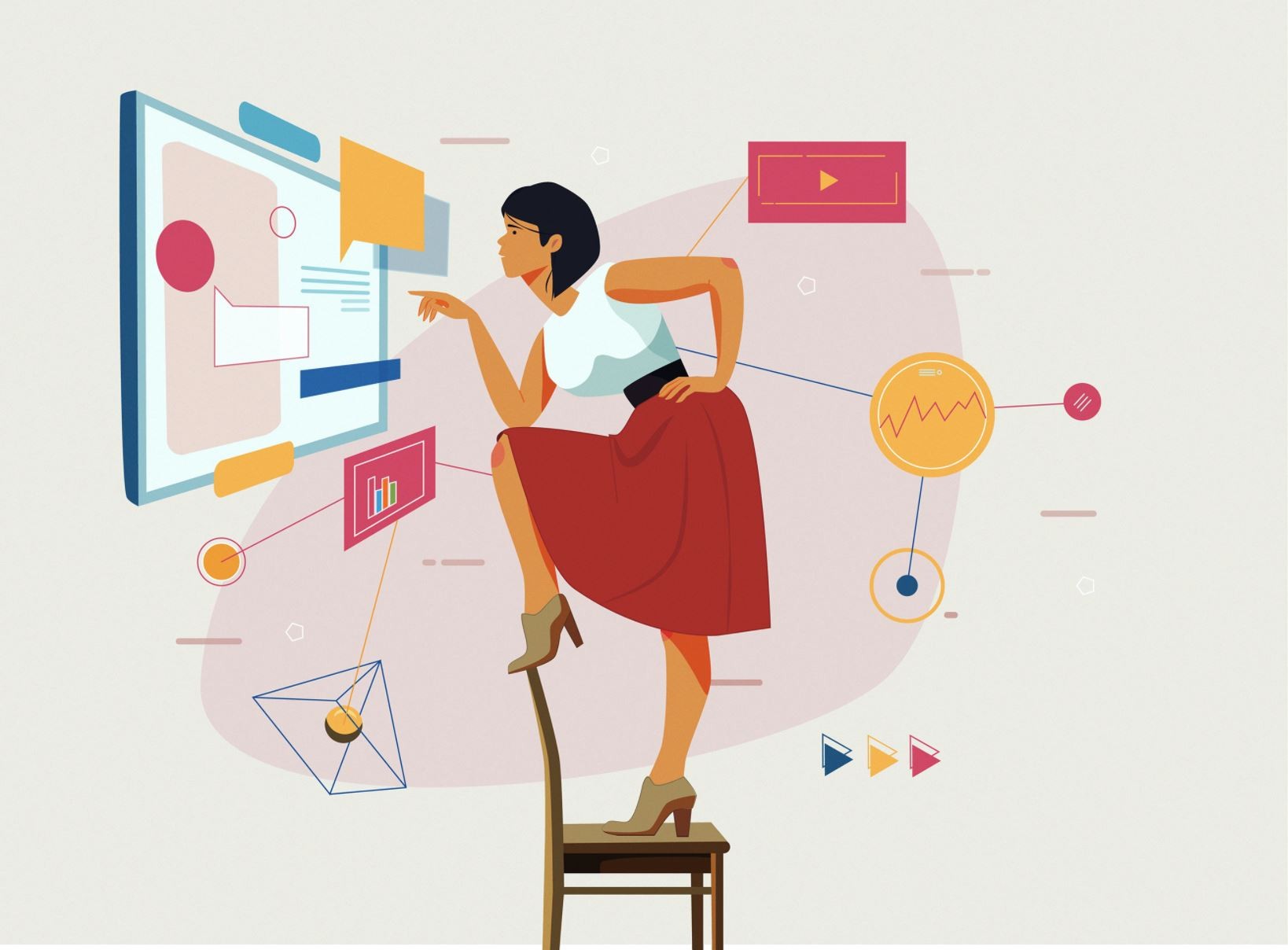 people in a large building with Tate Modern in the background