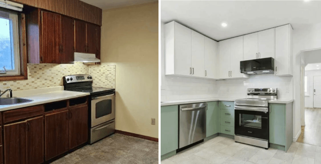 Before and After Kitchen Renovation