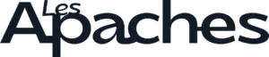 Logo Les Apaches en typographie sérif noire.