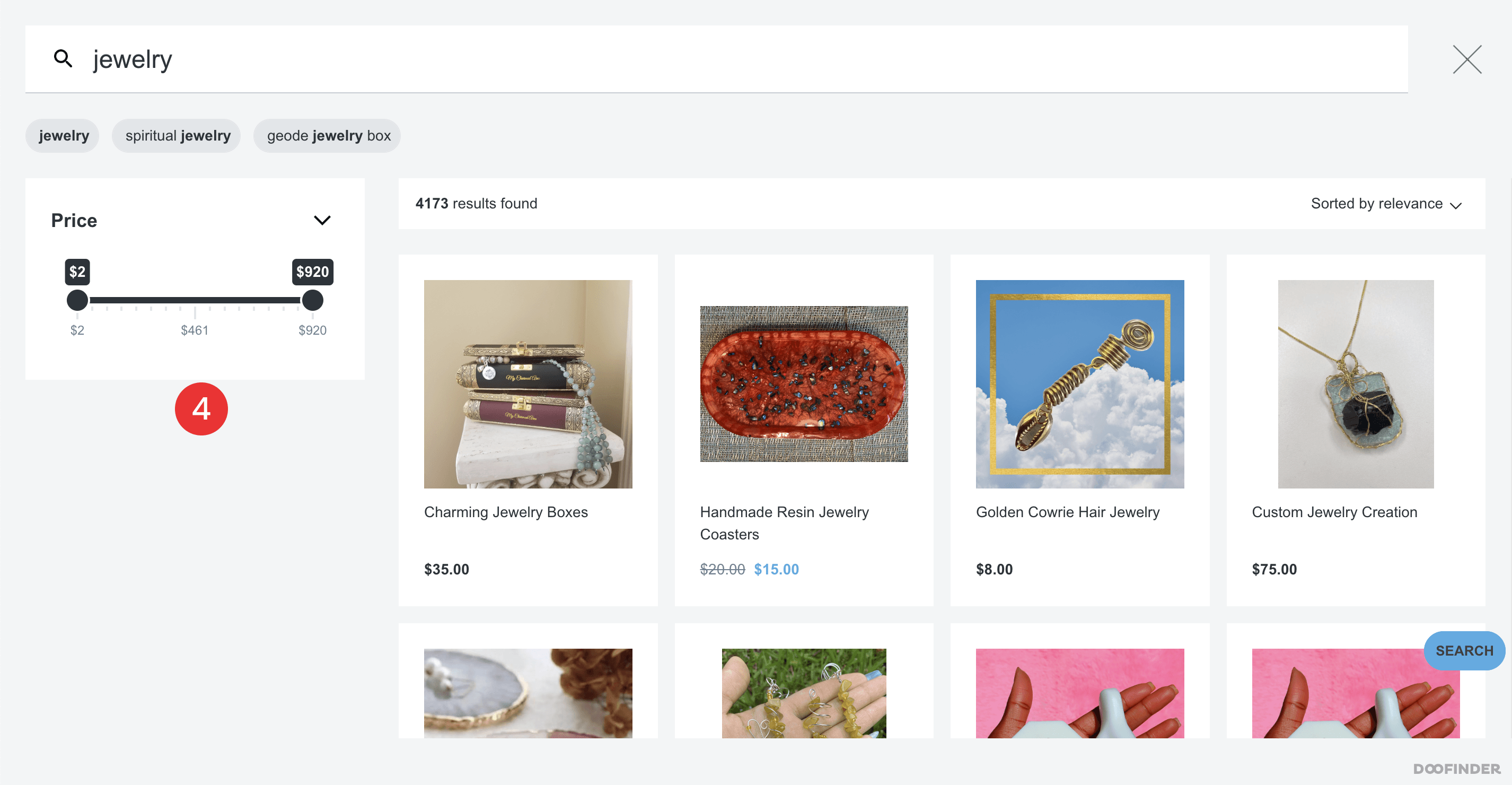 search results