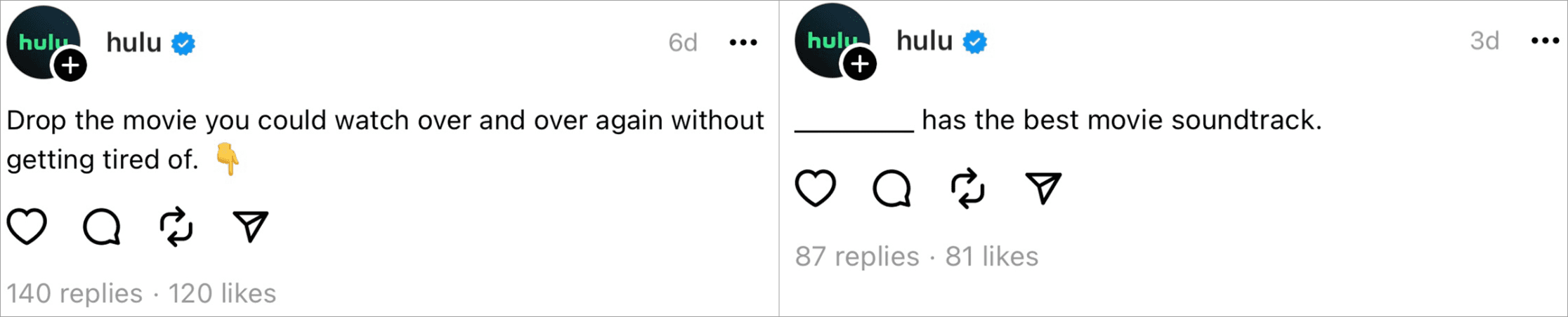 Hulu on Threads