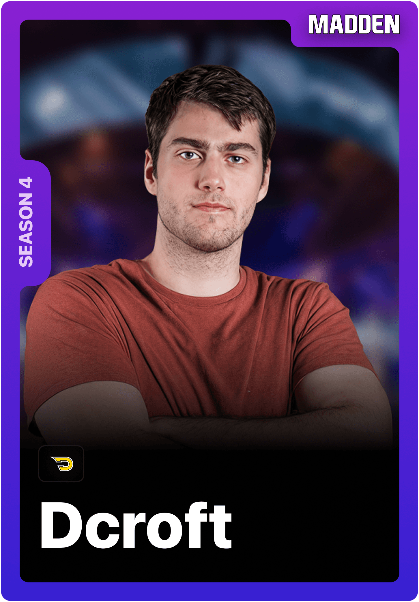 Dcroft Madden esports player competing in the 1v1Me league