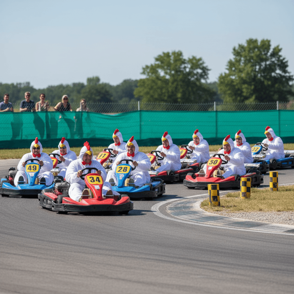 british stag do chicken racing