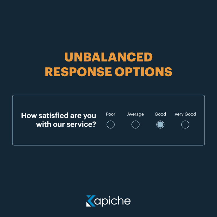 Unbalanced response options response bias example