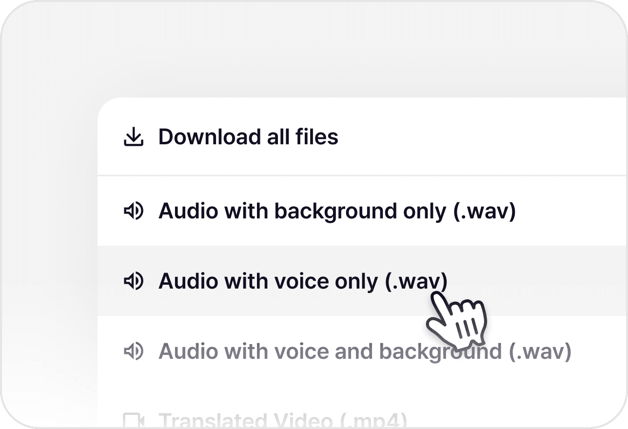 Step 3 – Download your cleaned audio